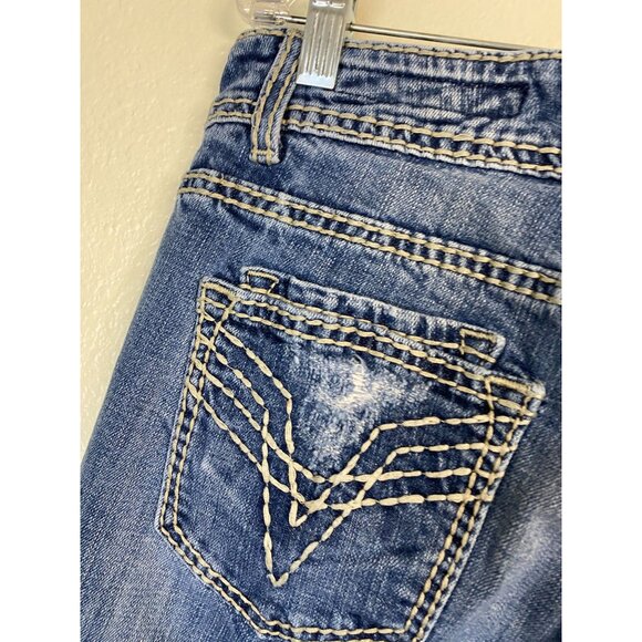 Vigoss womens Blue Bootcut Jeans Size 11Western Cowboy Embroidered Rodeo Denim - Picture 13 of 16